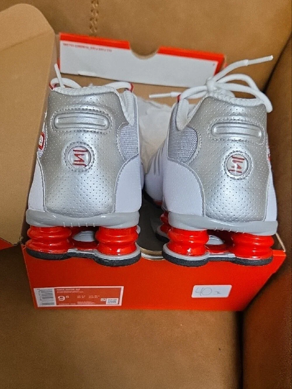 Nike Men’s White , Red and metallic SHOX Sneakers. Price Is Fair at $65
